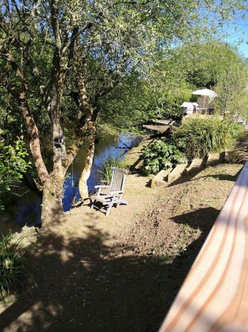 Chambre dans cabane vue sur la rivière avec PdJ Lannion Esterno foto