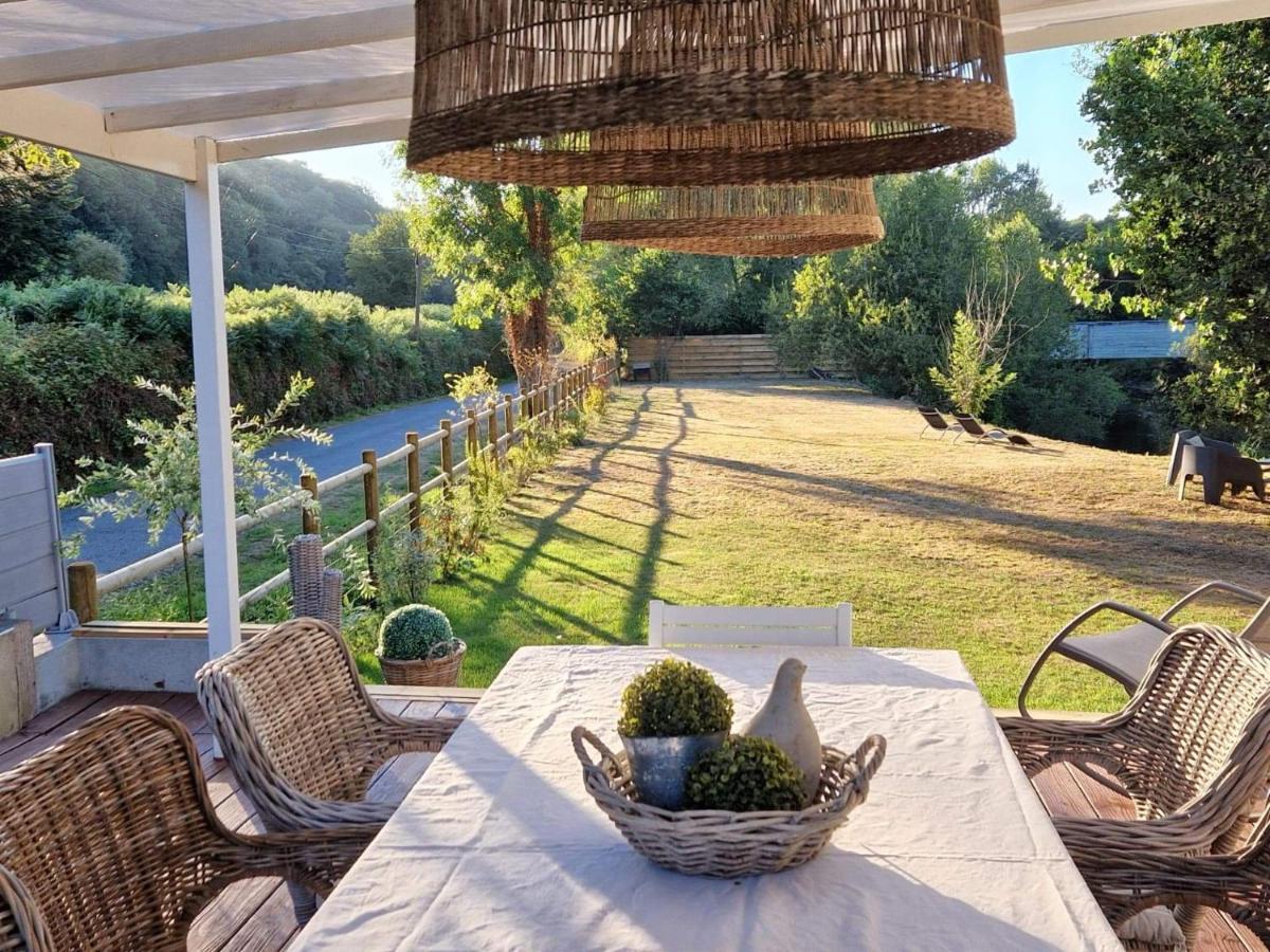 Chambre dans cabane vue sur la rivière avec PdJ Lannion Esterno foto