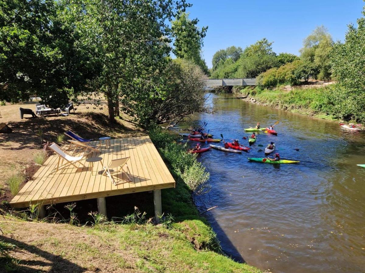Chambre dans cabane vue sur la rivière avec PdJ Lannion Esterno foto