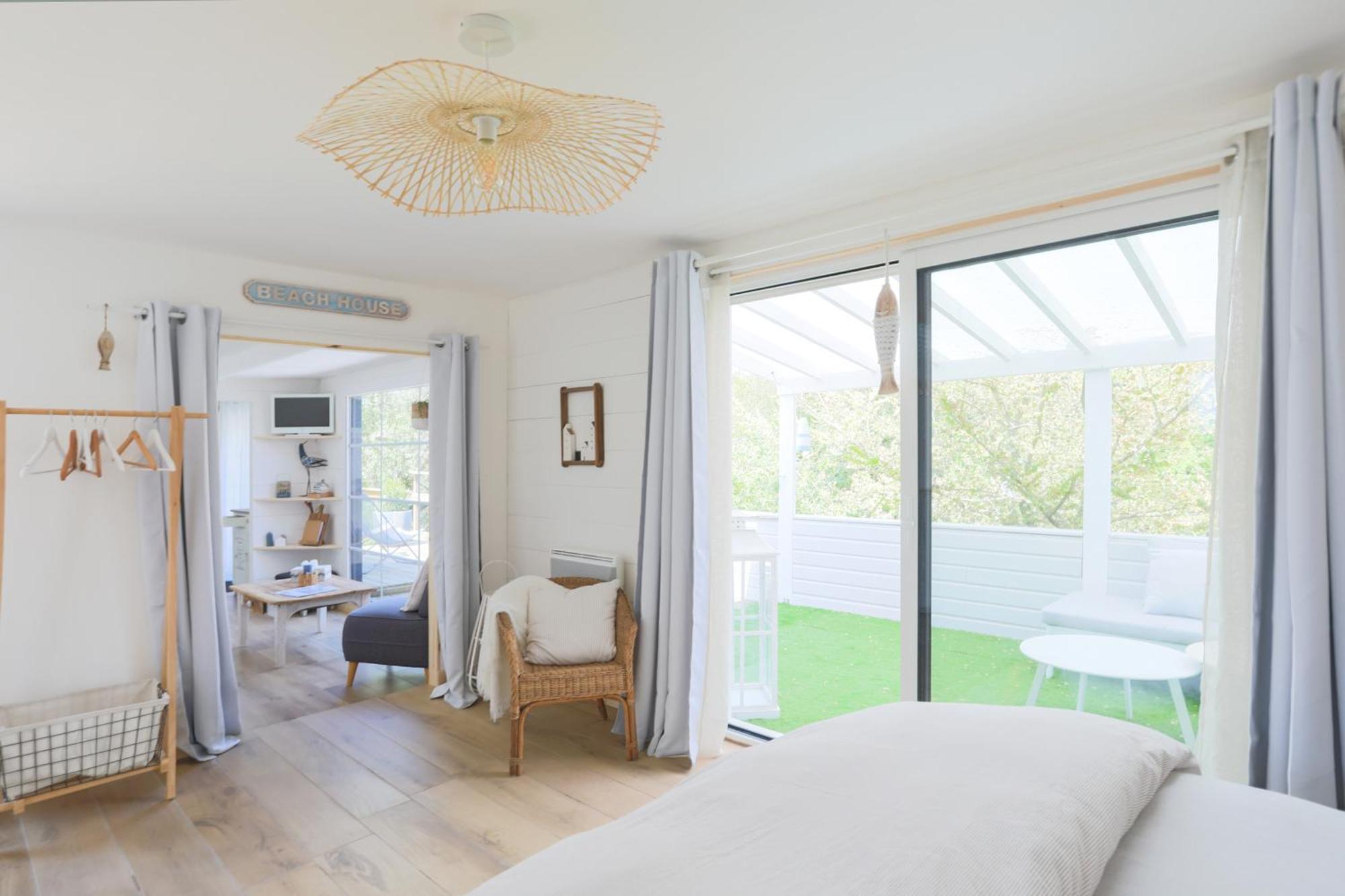 Chambre dans cabane vue sur la rivière avec PdJ Lannion Esterno foto