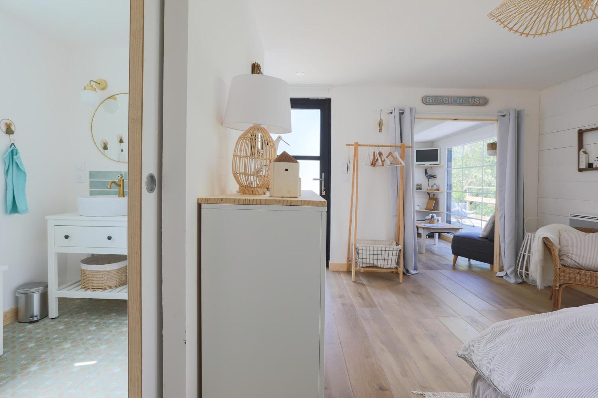 Chambre dans cabane vue sur la rivière avec PdJ Lannion Esterno foto