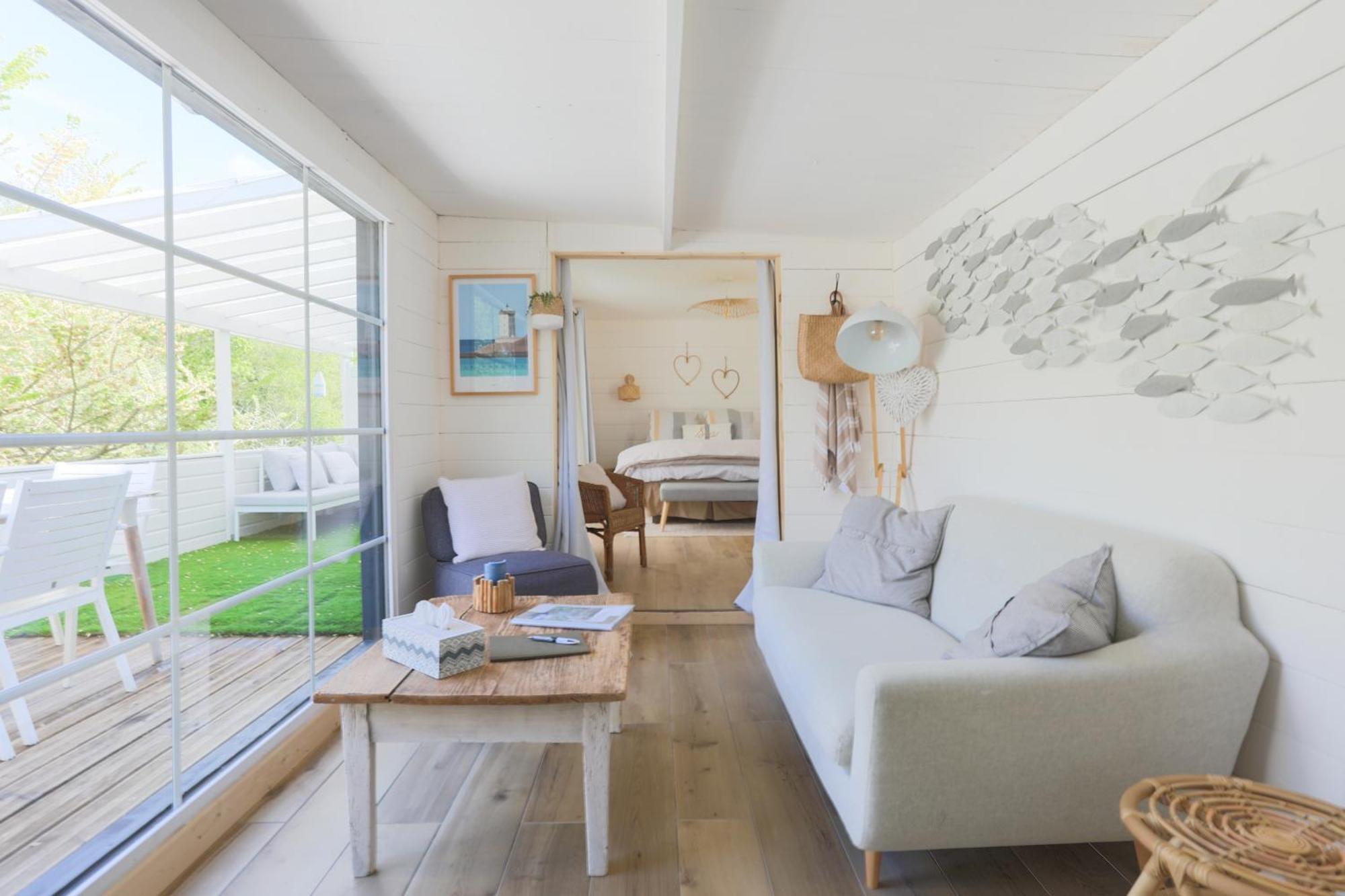 Chambre dans cabane vue sur la rivière avec PdJ Lannion Esterno foto